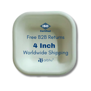 Bols carrés écologiques en bagasse bols jetables et compostables de 4 pouces pour le service alimentaire et les événements - Product Image 1