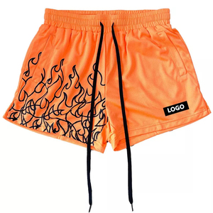 Imprimer à la demande graphique de baseball pour hommes personnalisé sublimé double maille recadrée designer short de basket-ball d'entraînement 5 pouces - Product Image 4