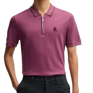 เสื้อสตรีทแวร์ผู้ชาย แขนสั้น ซิปหน้า 1/4 ซิป 1/2 ซิป ระบายอากาศได้ดี ผลิตจากใยไผ่ 100% ดีไซน์ซิปด้านหน้า - Product Image 1