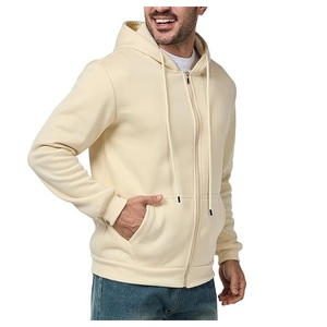 Nouvel arrivage OEM Service Hommes 100% Coton Manches Longues Épaule Pente Cou Bande Couleur Unie Confortable Zip Hoodie Bangladesh - Product Image 4