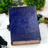 Carnet de sorts en cuir gaufré Dragon 7x5 fait main, journal créatif vierge avec papier coton, cadeau vintage pour lui et elle