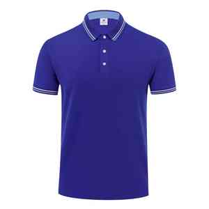 Camiseta Polo de Manga Corta con Bordado Personalizado, Color Sólido, Uniforme Corporativo para Hombre - Product Image 1