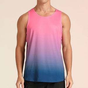 Mens Gradually Varied Tank Tops Tie Dye Tank Top for Men Gym Training Men Fitness Jogging Sportswear - Product Image 5