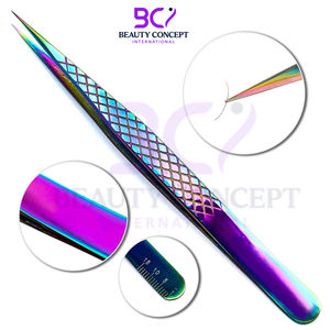 Highland Quality Best Seller Pince à épiler multicolore antidérapante pour les volumes de cils en acier inoxydable - Product Image 2