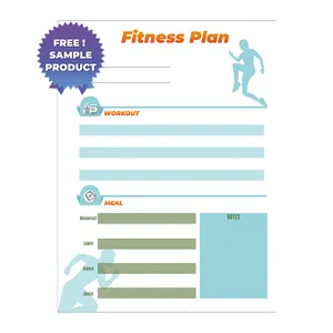 Dry Erase Workout Schedule Fitness Planner-1 Reusable Durable Polystyrene Material Holds The Surface With Static Electricity