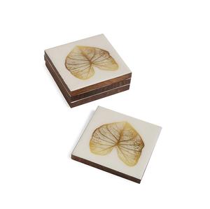 Mejor oferta Juego de posavasos hechos a mano de bambú y nogal con esmalte Impreso Utensilios de cocina Posavasos para uso en la Mesa - Product Image 1