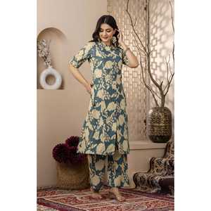 Conjunto de algodón estampado - Tipo de ropa Salwar Kameez - Product Image 4