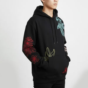 Latest Arrival Casual Wear Long Sleeve Embroidery Men Hoodies Wholesale Price Cotton Blended Oversized Men Embroidery Hoodies - Product Image 5
