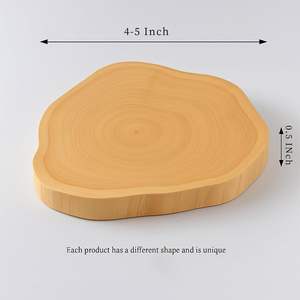 Polished Thick Wood Log <b>Coaster</b> | Tea <b>Coasters</b> Set of 6 Manufacturer | Natural Wood <b>Drink</b> <b>Coaster</b> Wholesale Factory Supply - Product Image 4