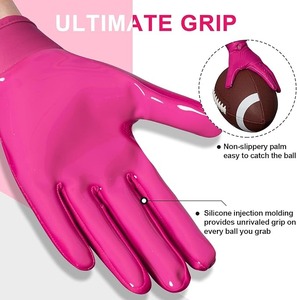 Guantes de Portero de Fútbol Americano para Niños, Jóvenes, con Agarre Fuerte, Diseño Personalizado, Protección Verde para Dedos y Pulgar, con Cordones - Product Image 6