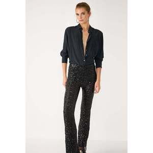 <b>Sequined</b> Stretch Fabric <b>Pants</b> - Product Image 4