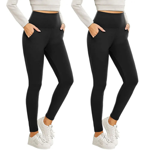 Leggings pour femmes, texture lisse, pantalon extensible conçu pour le yoga, la salle de sport, les vêtements décontractés, confort, flexibilité et contrôle du mouvement - Product Image 4