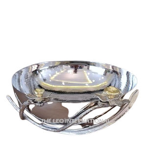 Aluminio Acero inoxidable Metal Brillante Pulido Aspecto de lujo Nuevo diseño Fiesta Utensilios de cocina Tazón de mesa de comedor - Product Image 1