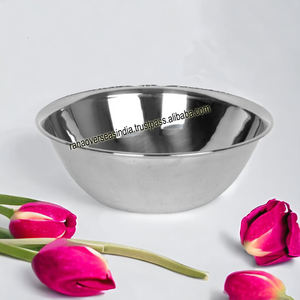 Best Quality Round Stainless Steel <b>Mixing</b> <b>Bowl</b> <b>Metal</b> Serving <b>Bowl</b> for Salad Egg Beating Decorative - Product Image 3