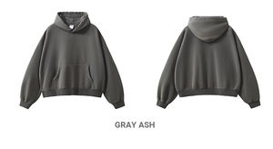 Sudadera con Capucha Personalizada al por Mayor, Gruesa, de Felpa Suave, Holgada, con Hombros Caídos, 100% Algodón, para Ropa Urbana, Informal de Invierno - Product Image 3