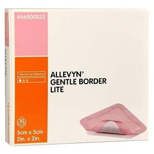 Allevyn Gentle Border Lite Foam Dressing 15cm X 15cm Pack 10 Certificado CE Clase II Material de sutura adhesivo médico sin látex - Product Image 3