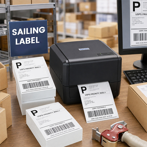 Sailing 70 Gsm Raw Material Paper 50X30Mm 25X13Mm <b>Waterproof</b> 57 X 32 Mm Thermal Printer <b>Label</b> - Product Image 3