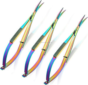 Handmade Stainless Steel Micro Spring Scissors Curved Blade <b>Nail</b> Eyelash <b>Extensions</b> Beauty Tools New Arrival Custom Logo - Product Image 1