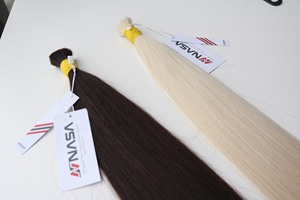 Big Wholesale human hair bulk hair extensions 100% <b>silky</b> straight unprocessed virgin hair from Vietnam Genius weft - Product Image 6