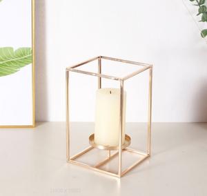 เชิงเทียนไฟสีทองที่น่าสนใจเชิงเทียนคริสตัลใสสีแดง COLOUR เหล็กอ่อนตกแต่งบ้าน - Product Image 4