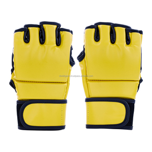 Factory Price Custom Leather MMA Boxing <b>Gloves</b> Breathable Hook Loop Closure for Wrist Lightweight Half Finger/<b>Fingerless</b> - Product Image 3