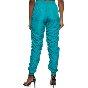 Pantalones acampanados de satén para mujer con logotipo personalizado de la mejor calidad, pantalones de chándal de punto de invierno para mujeres y niñas, pantalones apilados de estilo informal - Product Image 2