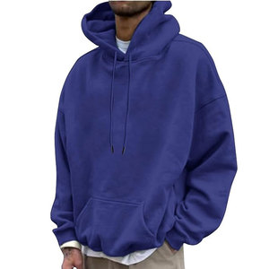 Unisex 100% Cotton Men's Hoodie Custom Logo High Quality 330g Fleece Hooded Collar Solid Pattern Anti-Wrinkle Quick Dry Regular - Product Image 1