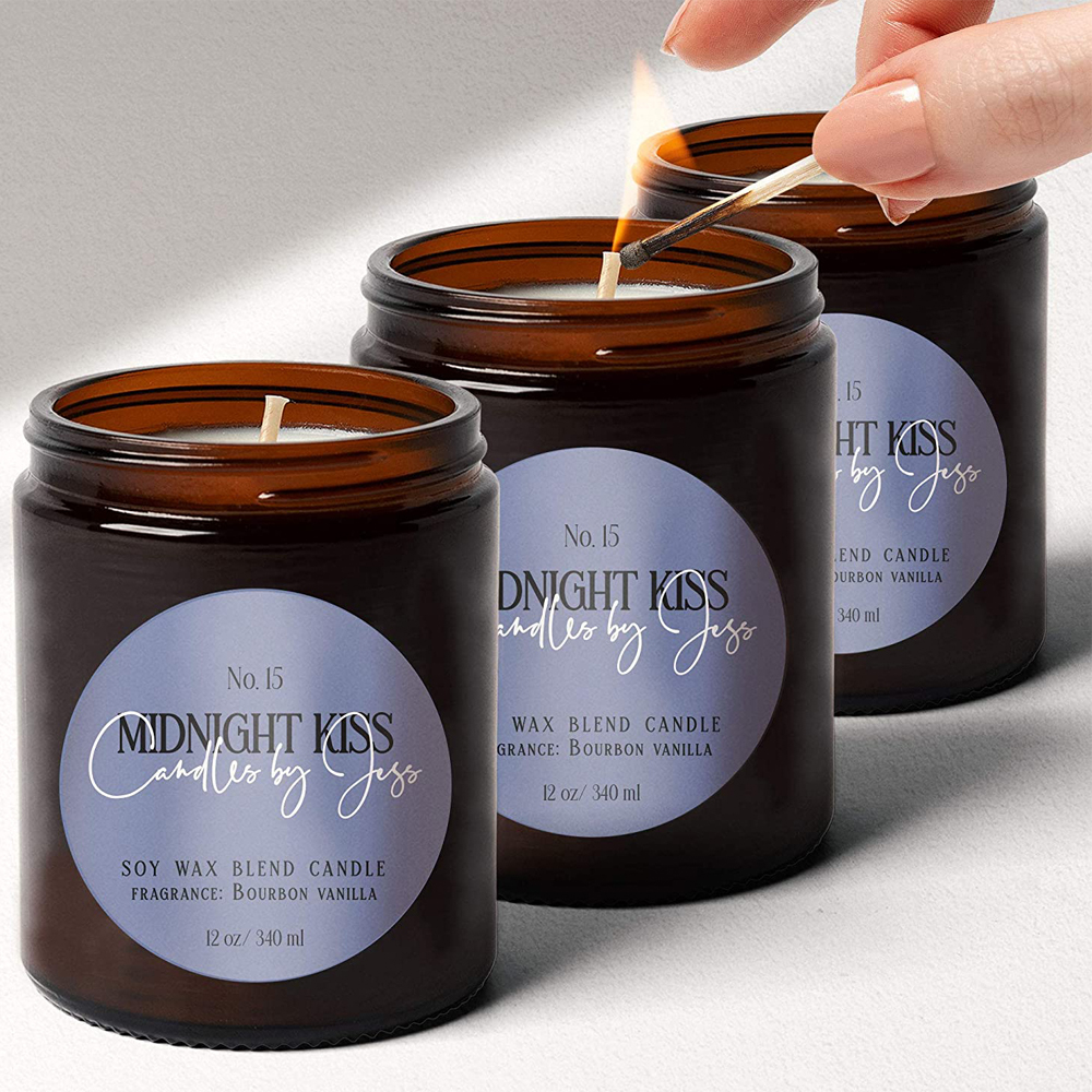 Professional Customized Wholesale Self Adhesive Sticker Labels Vinyl PVC PE Waterproof Printing for Candle Labels Sticker