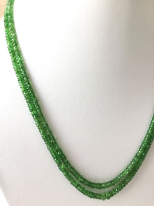 Collier de perles facettées en tsavorite, pierre précieuse naturelle, perles de tsavorite pour la fabrication de bijoux fins, collier de perles de pierres précieuses - Product Image 5