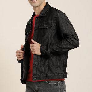 Vente en gros OEM de veste en coton denim Fabricant de veste en jean en coton avec logo personnalisé Veste en jean en couleur pour hommes de meilleure qualité - Product Image 4