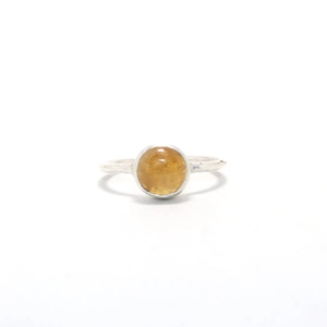Anillo de Plata de Ley con Citrino de Moda para Mujer, Joyería de Piedras Preciosas Ecológica para Bodas y Fiestas - Product Image 1