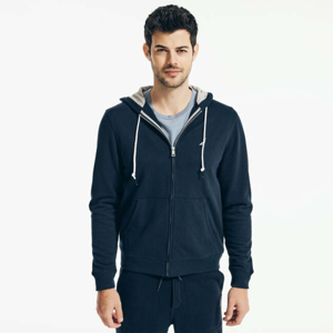 Sweat à capuche décontracté à fermeture éclair avec tissu en coton doux pour hommes, parfait pour le streetwear décontracté, le farniente et les aventures en plein air - Product Image 1