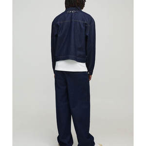 Veste en jean personnalisée pour hommes, mode décontractée, couleur unie, veste en jean OEM ODM grande taille disponible - Product Image 5