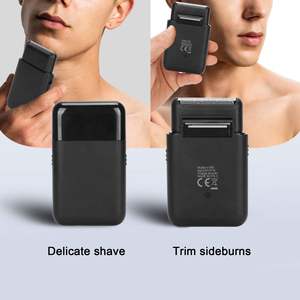 Rasoir électrique portable pour hommes, rechargeable par USB, rasoir à sec avec tondeuse de précision, rasoir rotatif pour le visage et tondeuse à barbe - Product Image 6