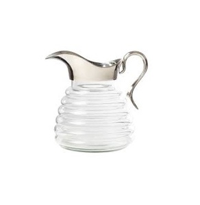 Carafe en verre gravée artisanale de luxe moderne TQC pour l'eau, le jus, le vin - capacité supérieure à 1L - décoration de table de cuisine - Product Image 1
