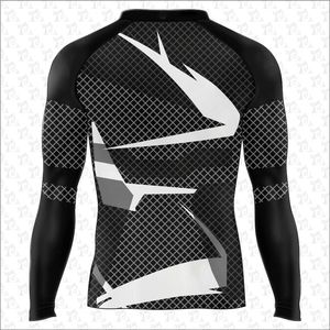 Camisa de compresión BJJ MMA de manga larga para hombre, protectores contra sarpullidos de secado rápido, cómodos protectores contra sarpullidos, camisetas de entrenamiento para gimnasio, OEM - Product Image 6