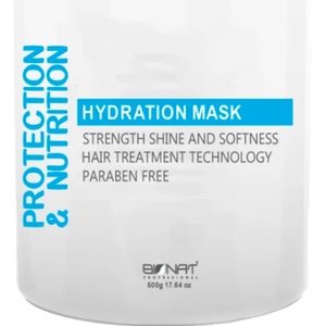 Masque capillaire hydratant à l'huile d'argan biologique et aux herbes, traitement hydratant sans parabène, 500 g, pour cheveux secs et abîmés - Product Image 3