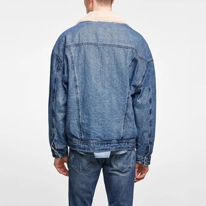 Fleece Fashion Denim Mens <b>Jacket</b> Supplier Winter Thick Sherpa Fur Denim <b>Jacket</b> - Product Image 2