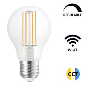 Lampada standard a LED Smart dimmerabile con cristallo, luminosità trasparente da 2700K a 6500K + intensità 5W 680Lm (Spectrum WOJ+14414) - Product Image 4