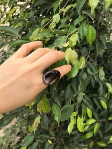 Bague en corne de buffle polie, bijoux pour fête, mariage, anniversaire, vente chaude, couleur corne naturelle - Product Image 5