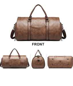 Stylish Unisex Large Luxury <b>Gym</b> Travel Duffel Bag Genuine Leather with Zipper Closure Latest Fashion - Product Image 2