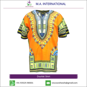 Gamme complète de chemises Dashiki imprimées CRAFTSHUB 100% coton, légères, respirantes, unisexes, vêtements africains pour adultes, best-sellers - Product Image 2