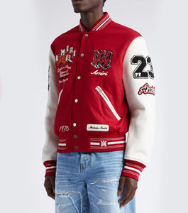 Chaquetas Varsity para Hombre 2025, Talla 6XL, Conjunto de Invierno con Parches Bordados Personalizados, Forro Polar, Diseño de Parches, Estilo Informal, Ecológico - Product Image 4