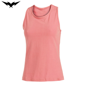 Camiseta sin mangas con cuello redondo para mujer, camiseta sin mangas gris de alta calidad con estampado de pantalla personalizado de algodón sólido suave para entrenamiento en el gimnasio - Product Image 5
