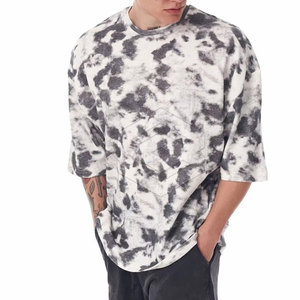 T-shirt surdimensionné pour homme grande taille en polyester/coton avec logo personnalisé, respirant, style décontracté, en vente en ligne - Product Image 5