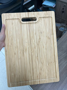 Planche à découper en bambou de qualité supérieure, écologique, de qualité alimentaire, compatible couteau, passe au lave-vaisselle, rectangulaire, avec rainure pour le jus, pour la maison - Product Image 5