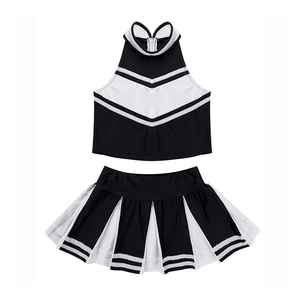 Ensemble haut et jupe de cheerleading pour femmes, de haute qualité, personnalisé, pour l'école, imprimé par transfert thermique, polyester/spandex 180g - Product Image 1