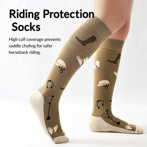 Chaussettes d'équitation personnalisées de haute qualité en gros, chaussettes hautes jusqu'au genou, équipement unisexe, produits de chaussettes, chaussettes d'équitation - Product Image 5