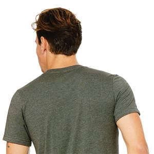 T-shirt vert unisexe personnalisé OEM-52% Airlume Coton peigné, 48% Poly, 4.2 oz, manches courtes - Product Image 5