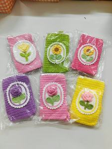 Fancy Crochet Sunflower iPhone Bag Crossbody Crochet Knitted Wallet <b>Coin</b> Purse Handmade Crafts Hollowed Phone <b>Cases</b> Needlework - Product Image 5